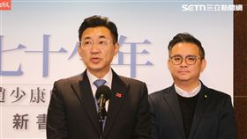 江啟臣表示，身為戰士就看指揮官怎麼指示，更呼籲國民黨不要讓對手有機會見縫插針，只要以此為目標解決問題，他都全力尊重。（圖／記者楊士誼攝影）