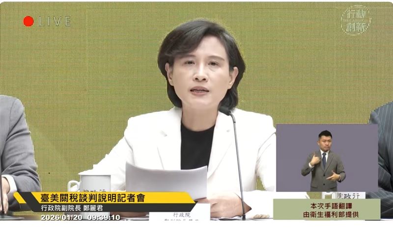 行政院副院長鄭麗君。（圖／翻攝畫面）