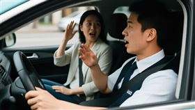 Uber司機與乘客發生糾紛。（圖／AI生成照）