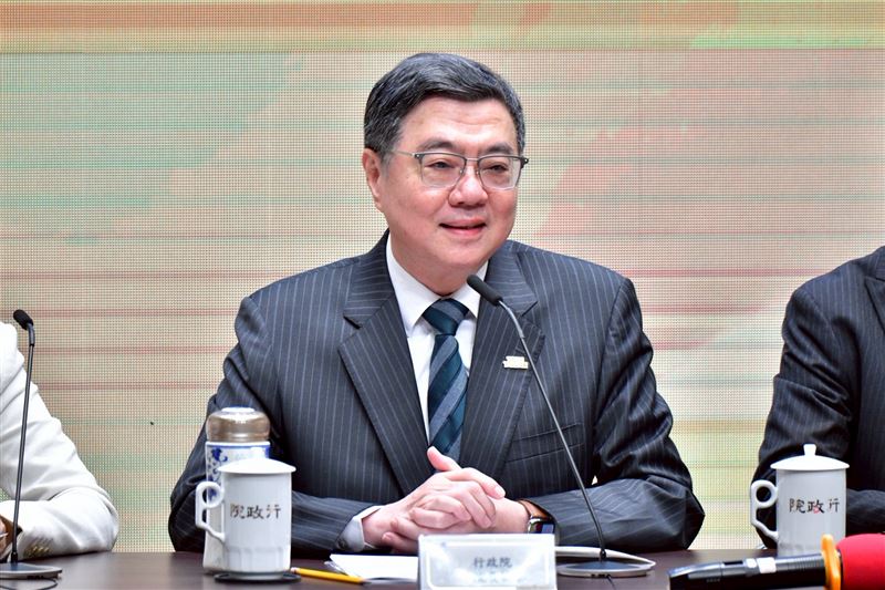 行政院長卓榮泰今（20）日出席台美關稅談判說明記者會。（圖／行政院提供）