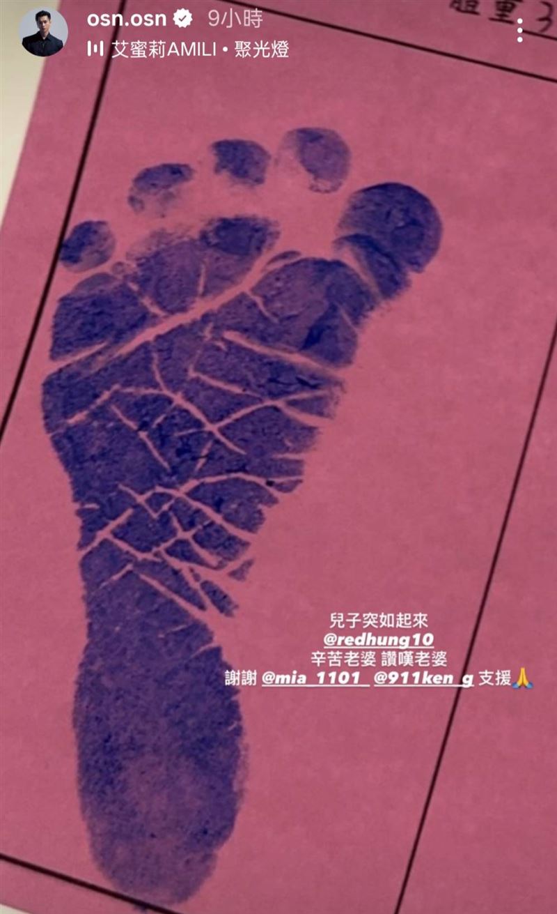 高爾宣兒子順利出生。（圖／翻攝自高爾宣IG）