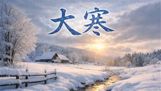 大寒為二十四節氣中的最後一個節氣，象徵一年寒氣最盛的時刻，也意味著舊年將盡、新一輪節氣即將展開。（示意圖／CANVA製作）