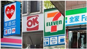 台灣四大超商,OK,統一超商,萊爾富,全家超商。（組圖／資料照、Google Map地圖）