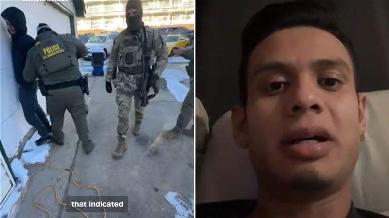 馬內拉只因有口音，就在家門口被ICE官員強行壓制。（圖／翻攝自IG）