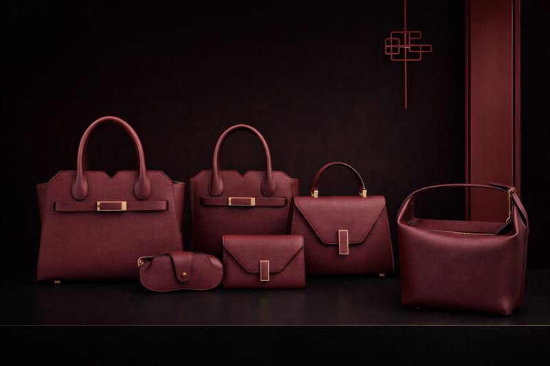 Valextra全新莧紫紅系列，以沉穩而富層次的紅色調詮釋新春節慶中的理性優雅。（圖／品牌業者提供）