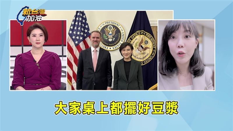 談判幕後！楊珍妮以政院為家靠福利社補給，守夜應援豆漿喝光也解散。（圖／新台灣加油）