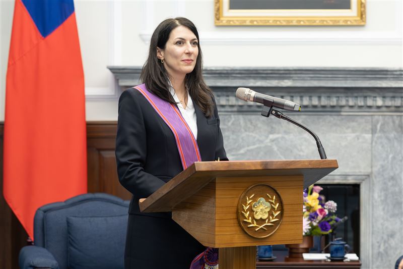 捷克前眾議長艾達莫娃獲頒授「特種大綬景星勳章」（圖／總統府提供）