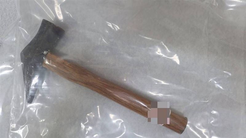 嫌犯拿鐵鎚、滅火器犯案。（圖／翻攝畫面）