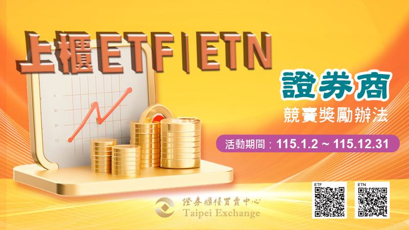 櫃買中心推出115年度ETF及ETN獎勵活動