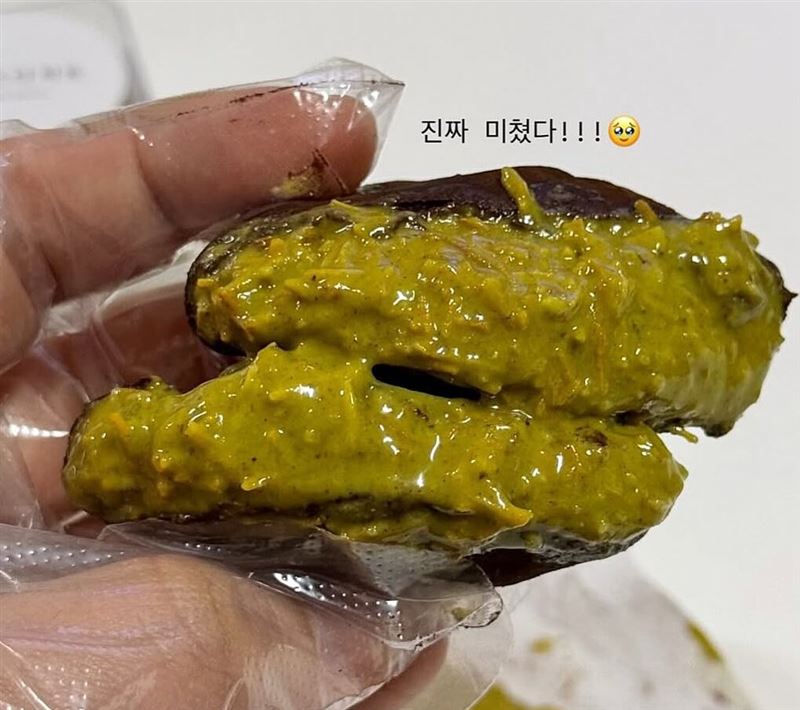 在韓星之間風靡、女團IVE成員張員瑛激推的杜拜巧克力，也是以開心果製作的點心。圖：翻攝自Instagram@palette_dessert_。（圖／桃園電子報提供）