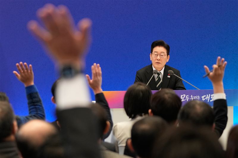 南韓總統李在明示警，北韓的核威脅未來恐會擴及全球。（圖／美聯社／達志影像）