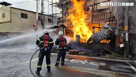 彰化,竹塘,瓦斯行,瓦斯桶,火警,大火（圖／翻攝畫面）