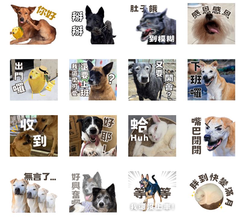 社團法人中華民國保護動物協會推出全新LINE可愛公益貼圖