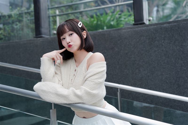 斐棋因短髮清新造型被粉絲封為「短髮女神」。（圖／記者趙于瑩攝影）