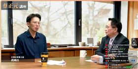 黃國昌到蔡正元的直播節目接受專訪。（圖／翻攝自蔡正元官方頻道）