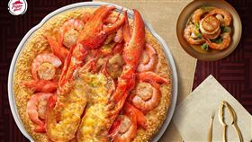 必勝客「金奢波士頓龍蝦海鮮比薩」1,888元，全台限量一千份。（圖／品牌業者提供）