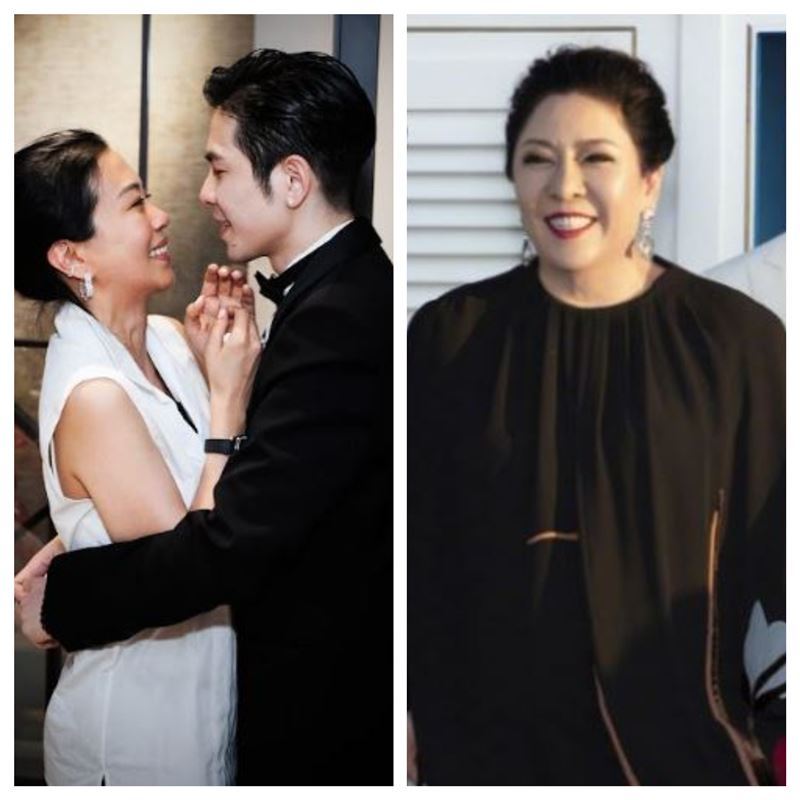 向太（圖右）透露蕭敬騰（左2）19歲起就開始喜歡林有慧（左1），因此認為蕭敬騰的愛「不會改變」。（圖／翻攝自微博）