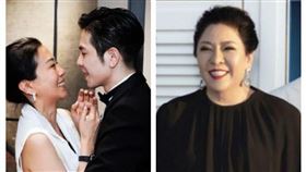 向太（圖右）透露蕭敬騰（左2）19歲起就開始喜歡林有慧（左1），因此認為蕭敬騰的愛「不會改變」。（圖／翻攝自微博）