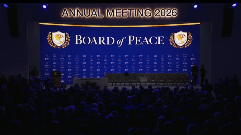 川普即將在達沃斯論壇舉辦和平委員會簽署儀式。（圖／翻攝畫面）