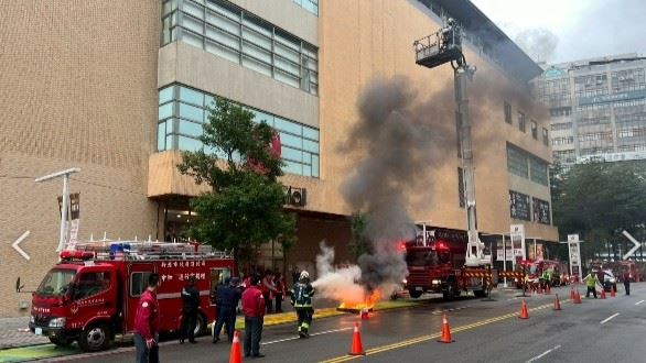 防火演練過程。（圖／翻攝畫面）