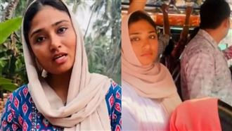 印度女網紅在網路上發布影片，指控遭男子於公車上性騷擾。（圖／翻攝自X）