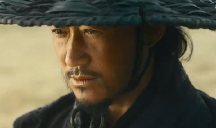 吳京在電影《鏢人:風起大漠》的造型。(圖/翻攝自李連杰臉書)