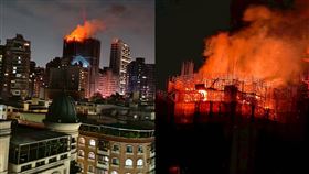 鼓山大火。（圖／翻攝自高雄美食地圖臉書）