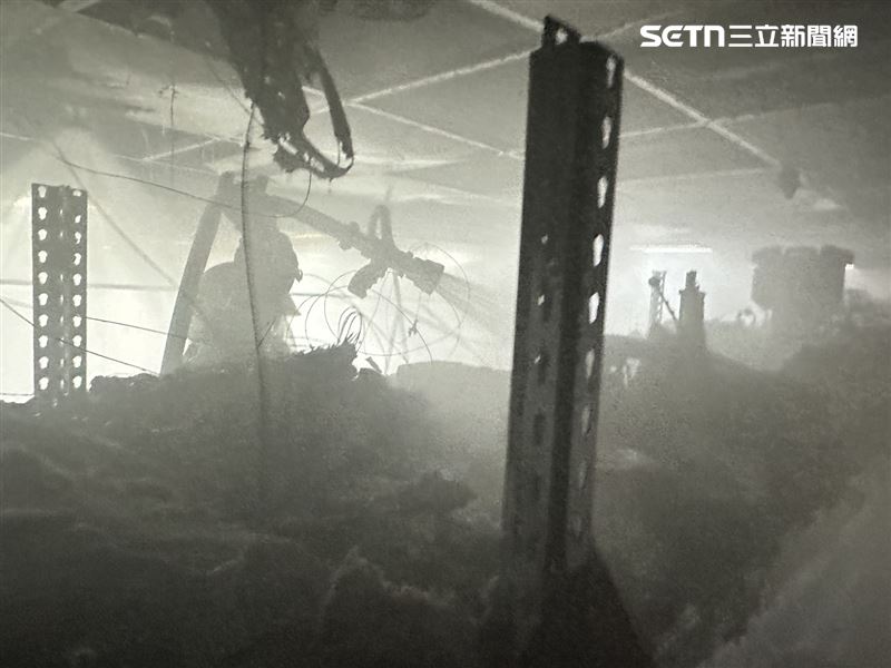 台南國家科學技術委員會「3F無人機區」起火，高鐵人員目擊打119。（圖／翻攝畫面）