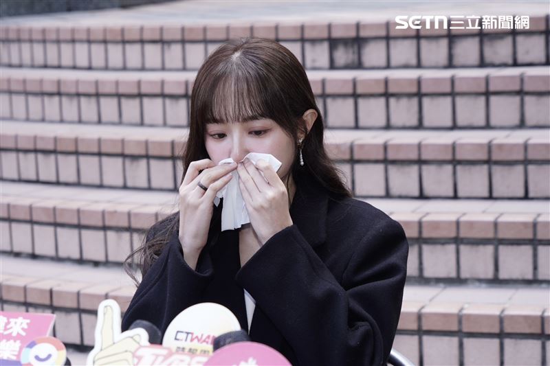 洪詩談到最近風波，忍不住落淚。（圖／記者趙于瑩攝影）