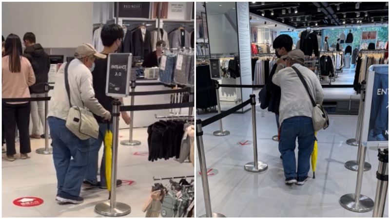 阿公走路不便…店員借肩當拐杖 萬人飆淚