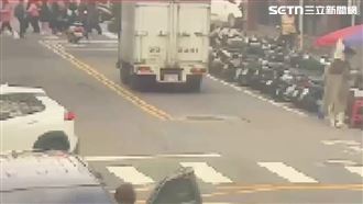 三立採訪車撞進彰化銀行　監視器畫面曝光