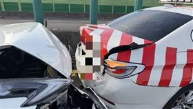 國道公路警察局,彰化,事故,警車,巡邏車,轎車,路段,車廂蓋（圖／翻攝畫面）