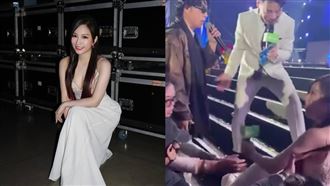 蔡尚樺主持尾牙慘跌畫面曝　他們出手救場