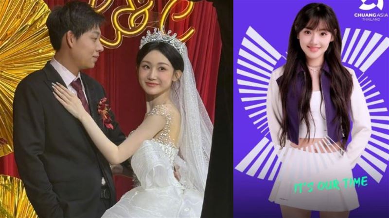 陳雪凝與李瑞濱的婚禮才在山西舉行不久，就爆出老公李瑞濱出軌：《創造營亞洲》學員完顏嘉怡（右）被捲入其中。（圖／翻攝自微博）