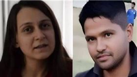 新娘塞斯（Priya Seth）與新郎普拉薩德（Hanuman Prasad）。（圖／翻攝自NDTV.com）