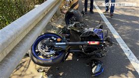 台3線,死亡,車禍,重機,過彎,自摔,苗栗,獅潭段（圖／翻攝畫面）