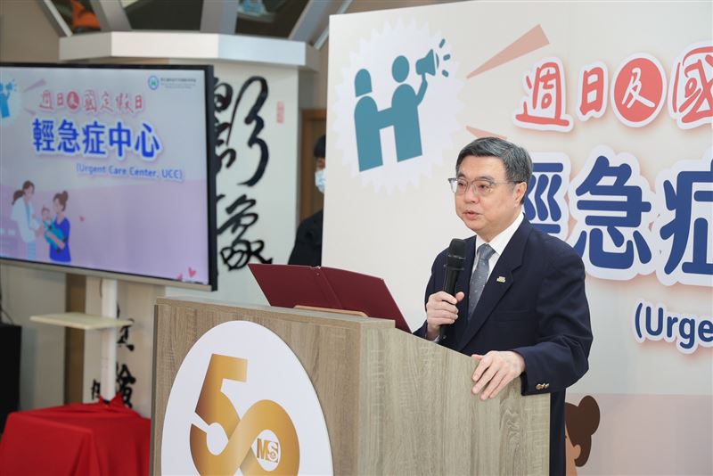 行政院長卓榮泰今（25）日前往桃園大園敏盛醫院訪視「週日及國定假日輕急症中心（UCC）」計畫落實情形。（圖／行政院提供）