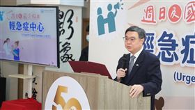行政院長卓榮泰今（25）日前往桃園大園敏盛醫院訪視「週日及國定假日輕急症中心（UCC）」計畫落實情形。（圖／行政院提供）
