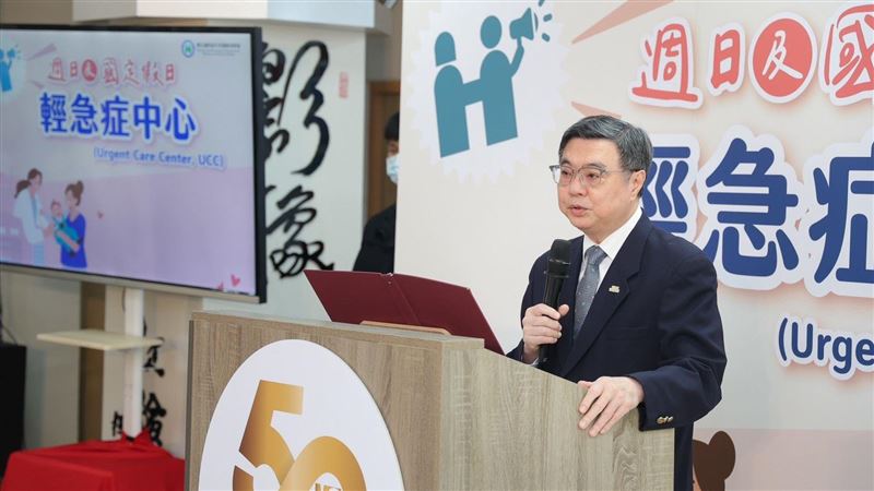 行政院長卓榮泰25日前往桃園大園敏盛醫院訪視UCC計畫落實情形。（圖／行政院提供）