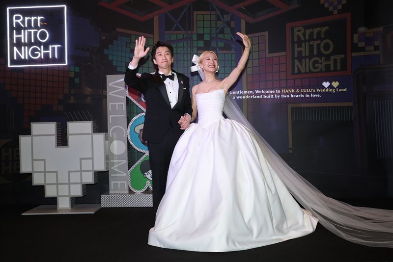 Lulu、陳漢典今晚在東方文華酒店舉辦世紀婚宴。(圖／記者鄭孟晃、趙于瑩攝影）