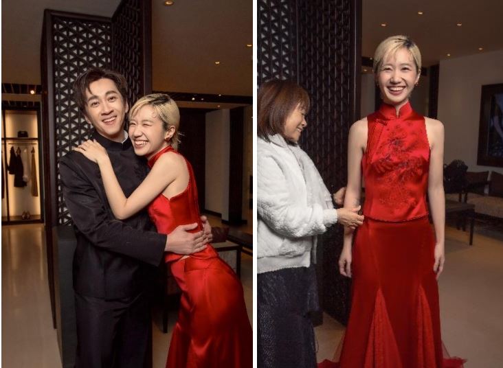 Lulu與陳漢典文定。（圖／夏姿提供）