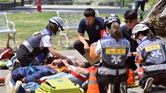 救護1+1,警消,救護義消,高雄市消防局（圖／記者洪正達攝影）