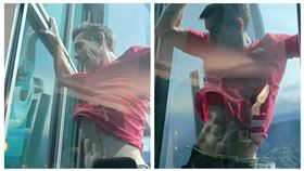 霍諾德攀爬露出腹肌。（圖／Threads網友授權 @帳號sleepwalk712）