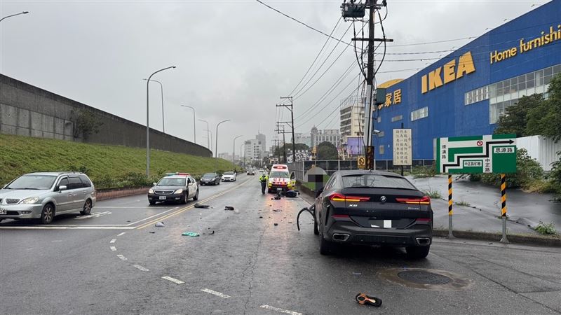 車禍事故現場。（圖／翻攝畫面）