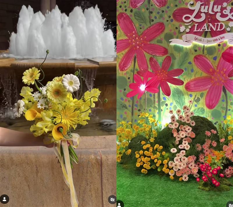 陳艾琳親設計Lulu婚宴的花藝。(圖/翻攝自IG)