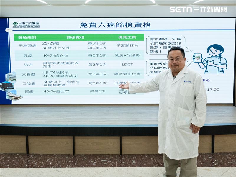 聽醫師的話多活10年，大叔這動作揪「腸癌」。（圖／台南市立醫院提供）