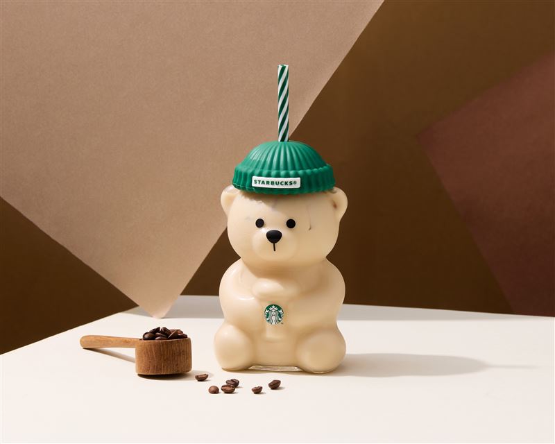 星巴克小熊玻璃TOGO冷水杯。（圖／品牌業者提供）