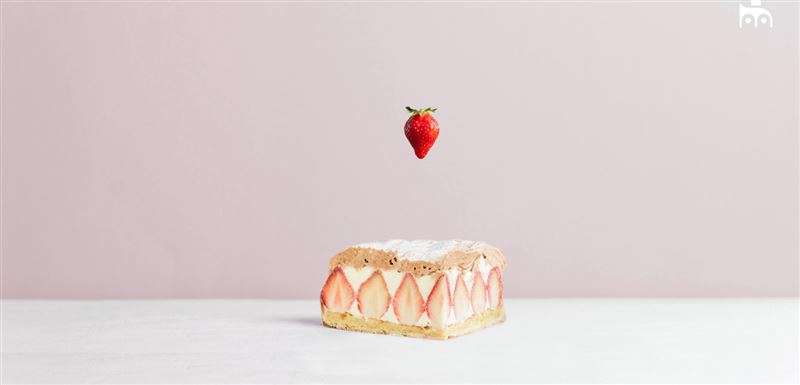 白色乳酪草莓塔佐法國栗子泥。（圖／品牌業者提供）
