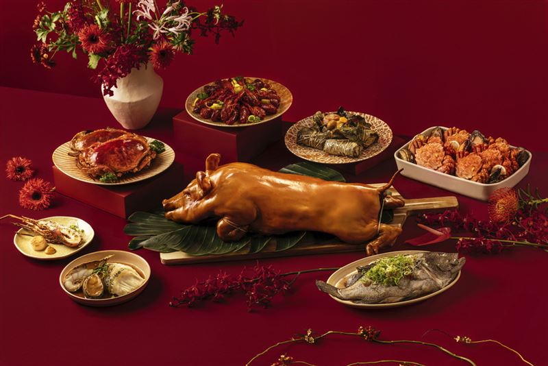 煙波國際觀光集團新竹湖濱館推出「2026駿馬迎春莫內饗宴」春節九大珍饌。（圖／飯店旅宿業者提供）