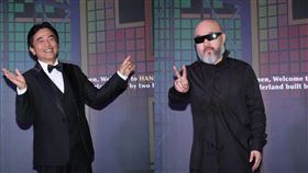 吳宗憲（左）、辛龍（右）在婚禮上坐同桌。（圖／記者鄭孟晃、趙于瑩攝影）